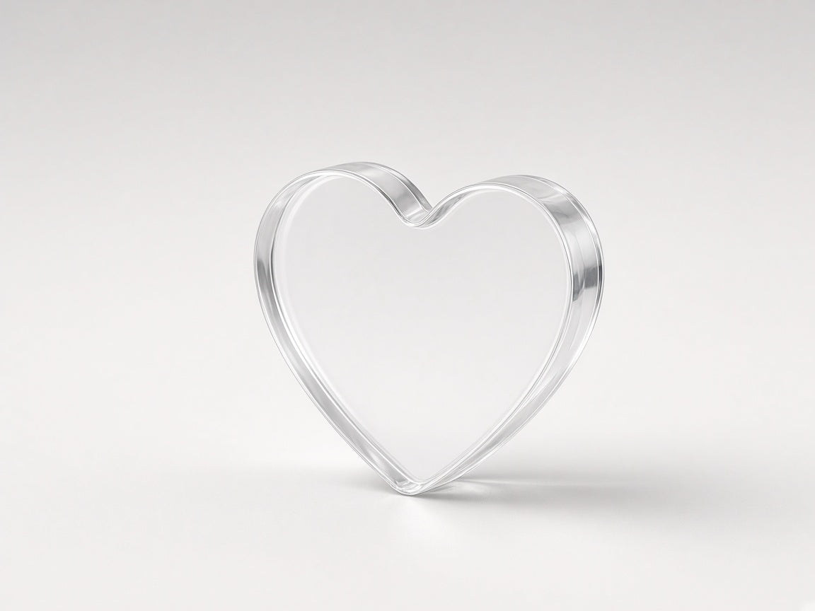 Acrylic heart block gift ideas