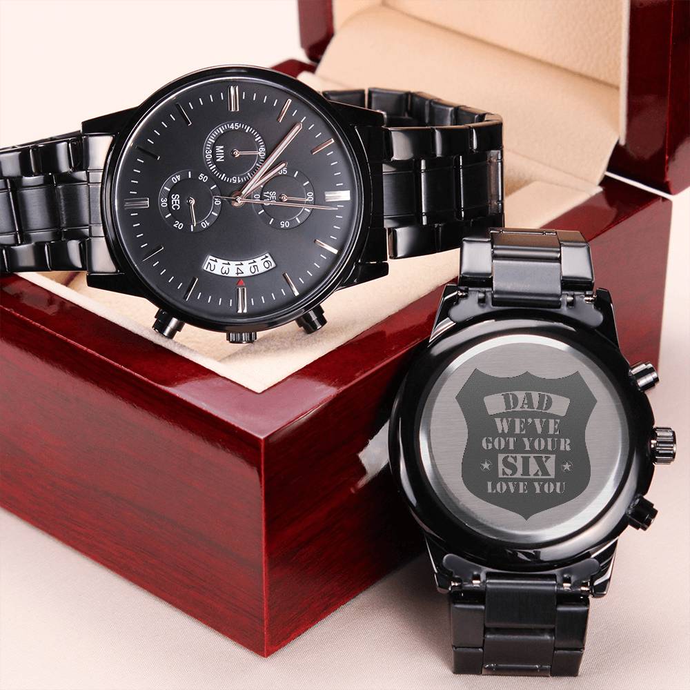 We've Got Your Six – Engraved Men's Watch