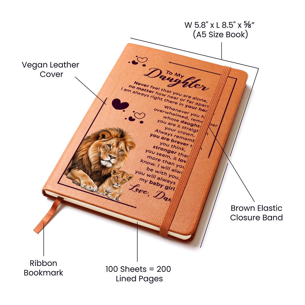 To My Daughter – Your Crown Leather Journal