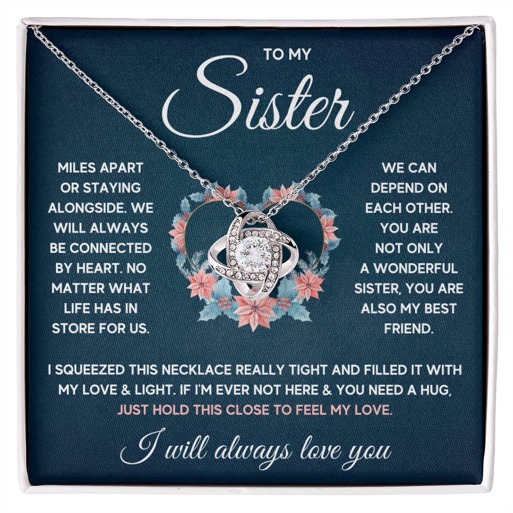 To My Sister – Love Knot Necklace