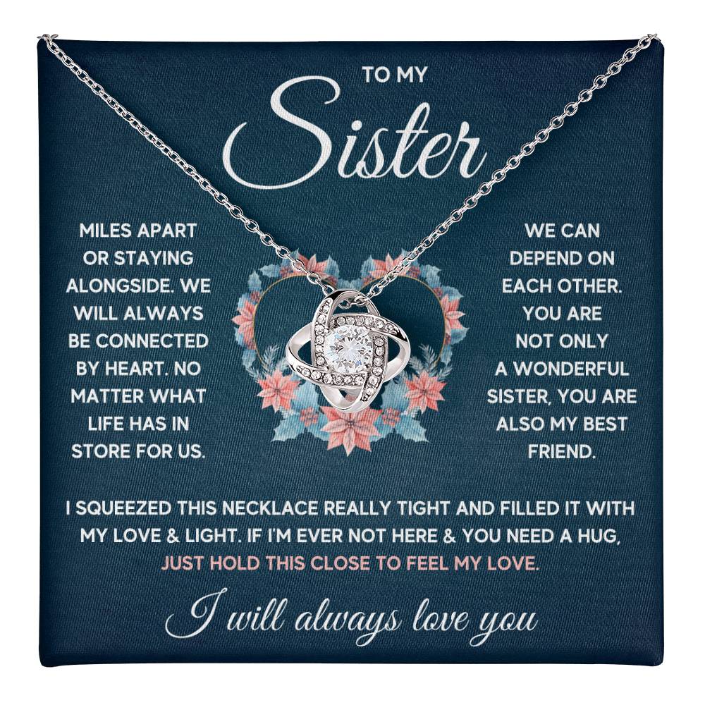 To My Sister – Love Knot Necklace