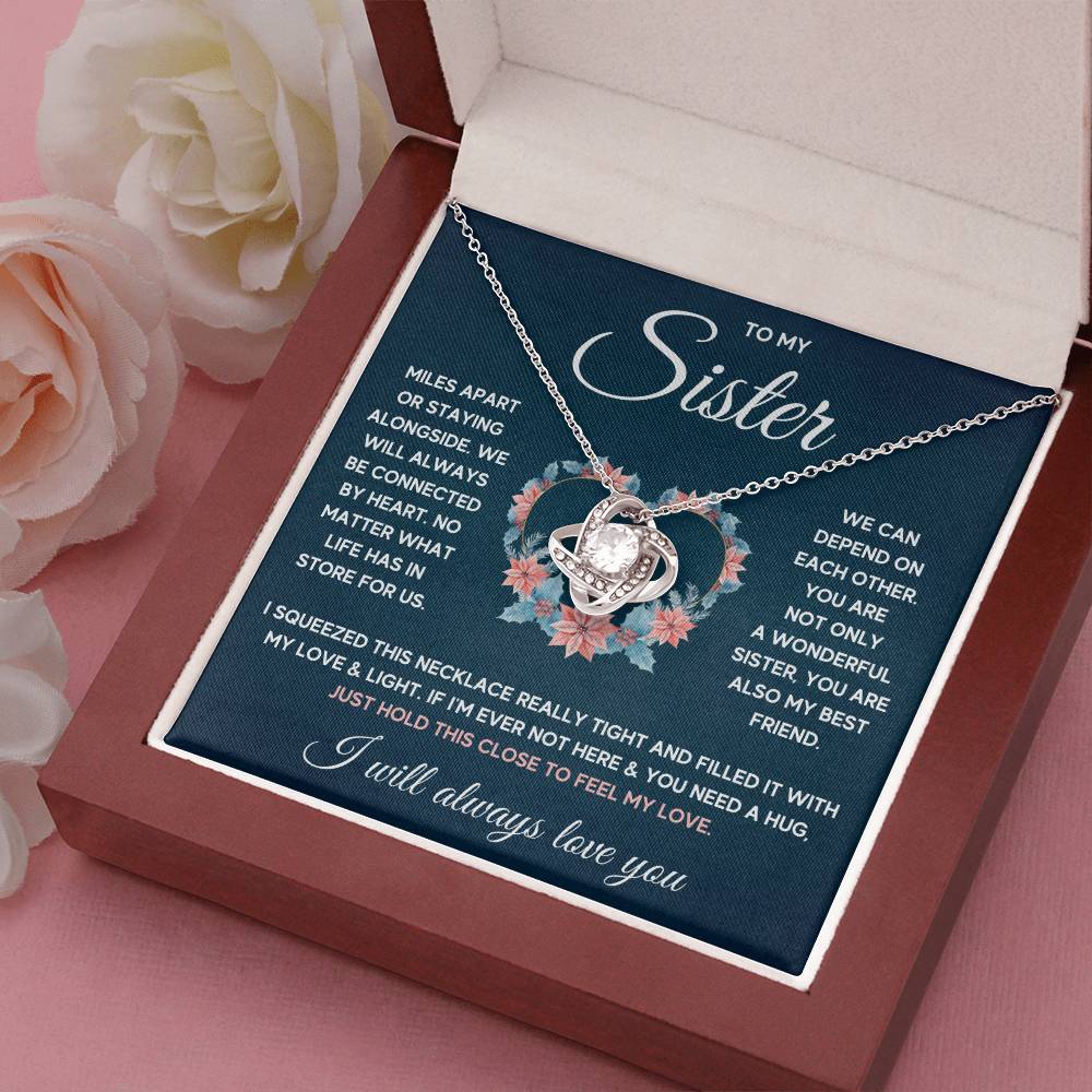 To My Sister – Love Knot Necklace
