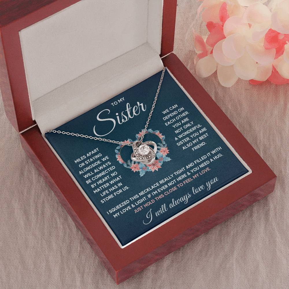 To My Sister – Love Knot Necklace