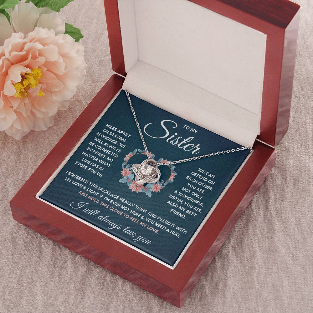 To My Sister – Love Knot Necklace