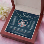 To My Sister – Love Knot Necklace