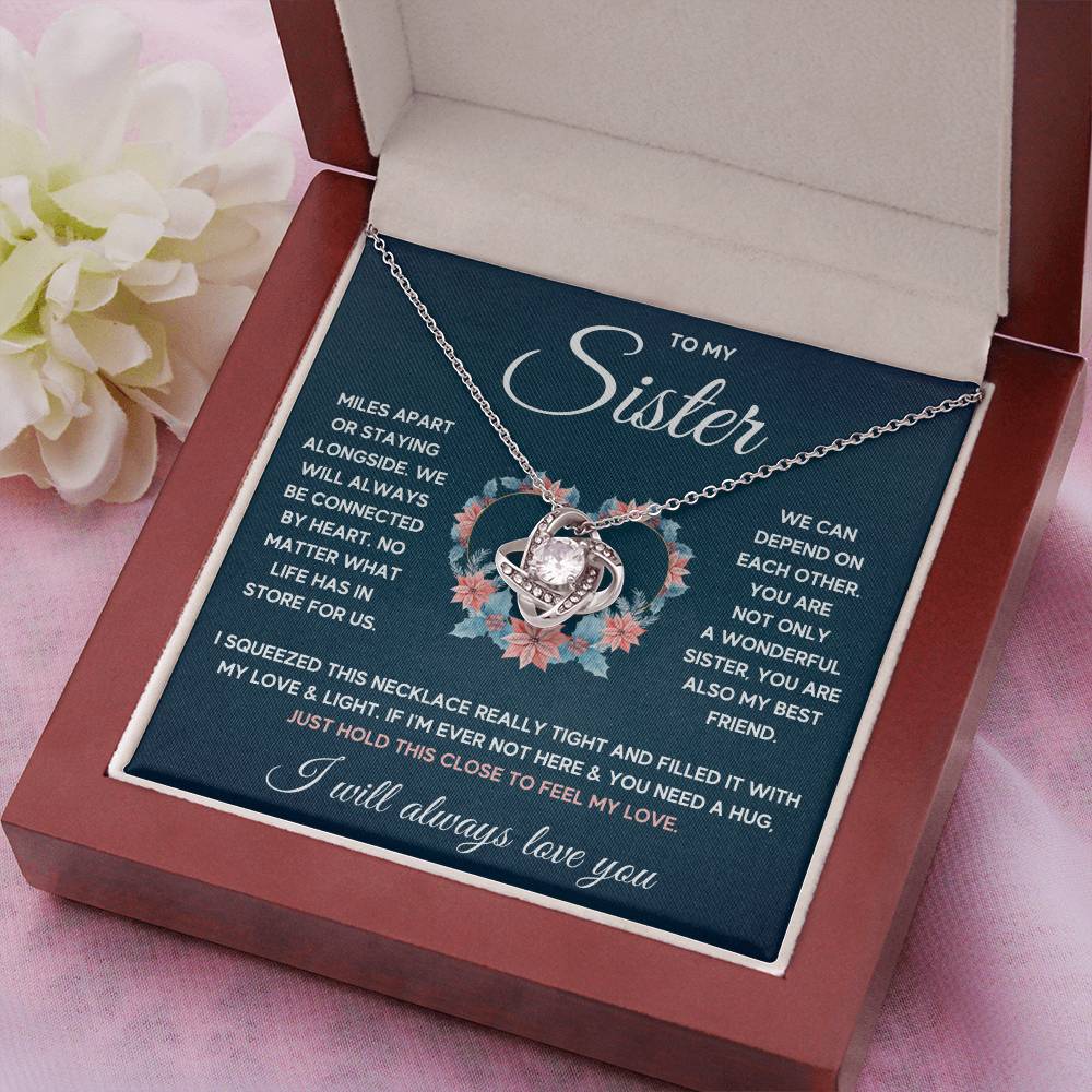To My Sister – Love Knot Necklace