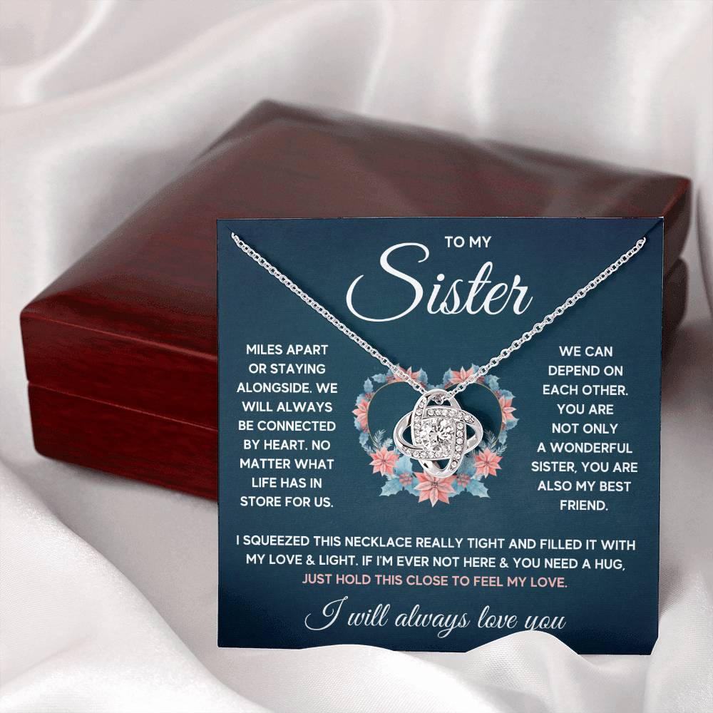 To My Sister – Love Knot Necklace
