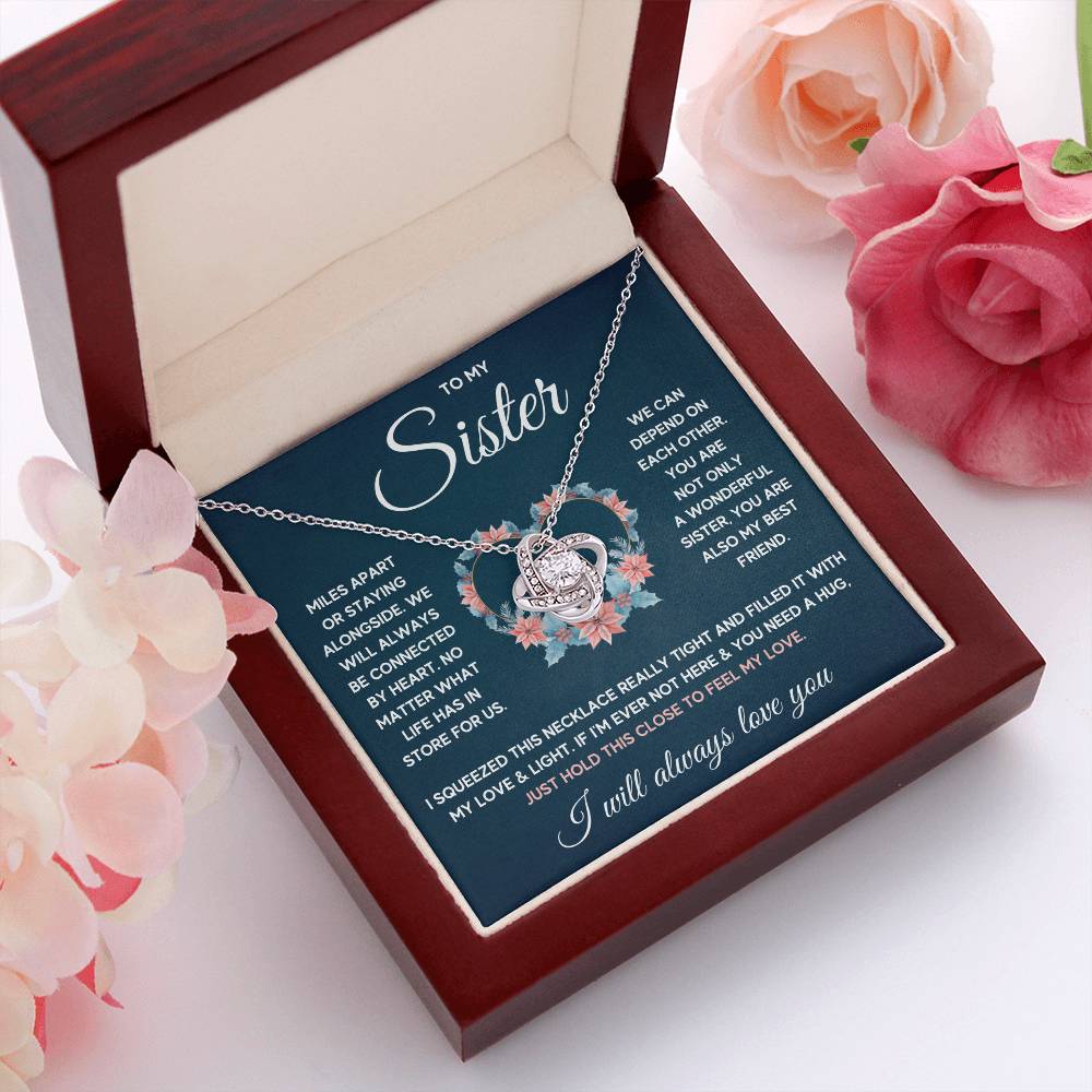 To My Sister – Love Knot Necklace