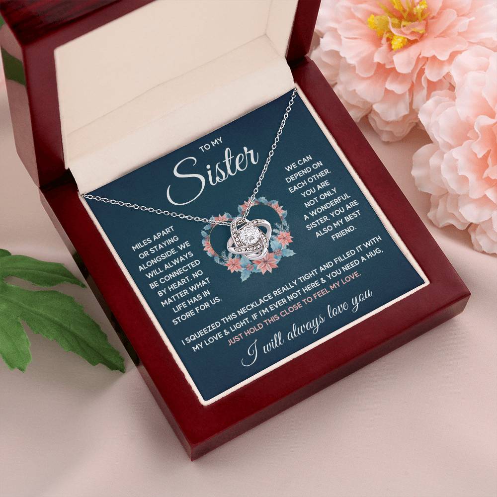 To My Sister – Love Knot Necklace