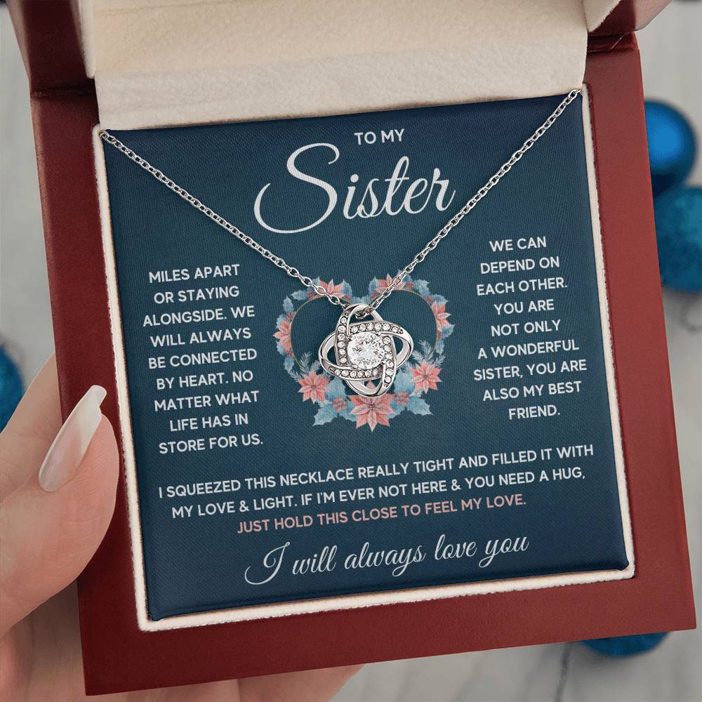 To My Sister – Love Knot Necklace