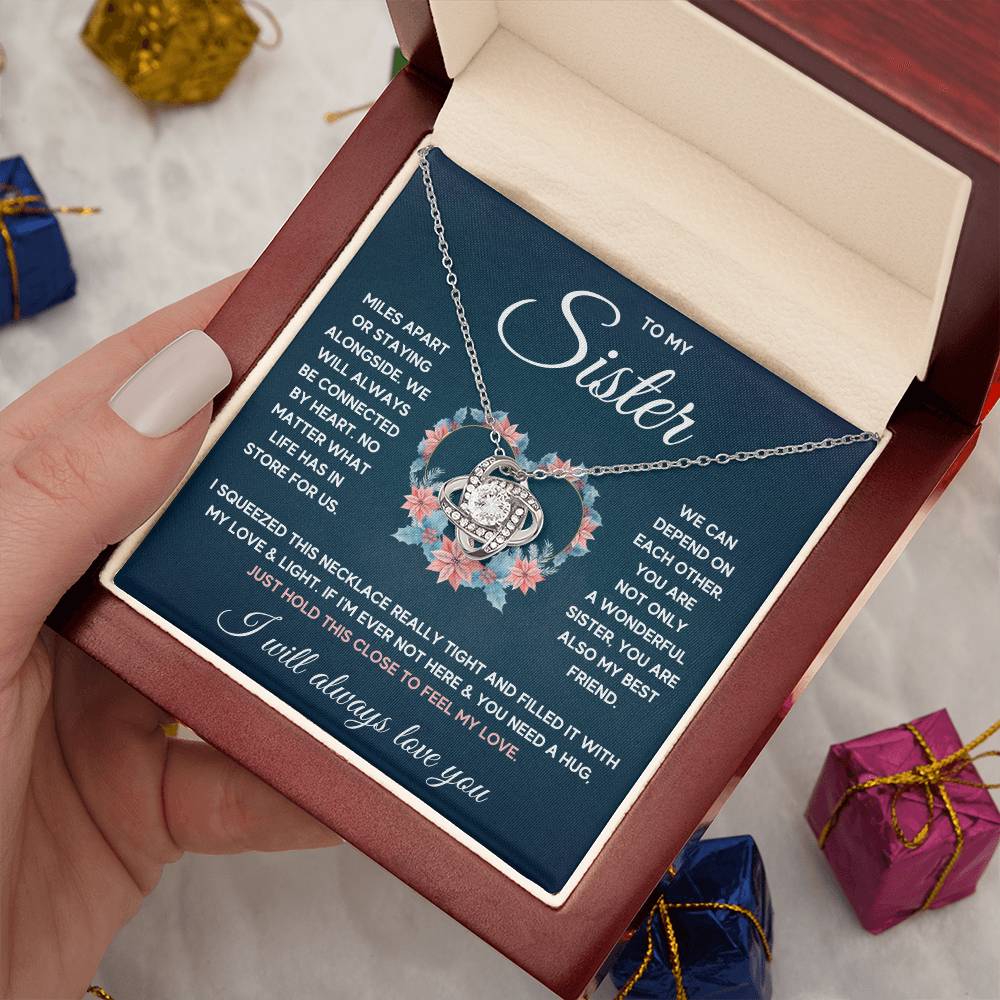 To My Sister – Love Knot Necklace