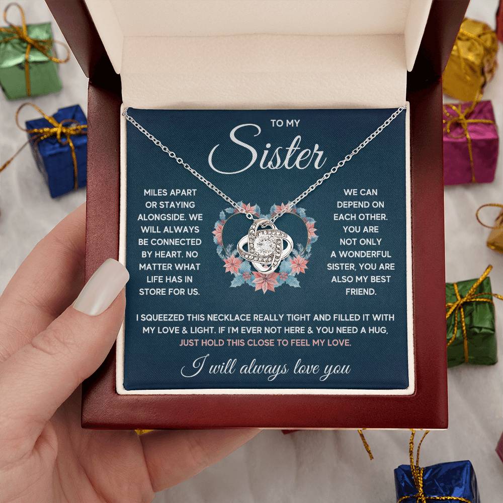 To My Sister – Love Knot Necklace