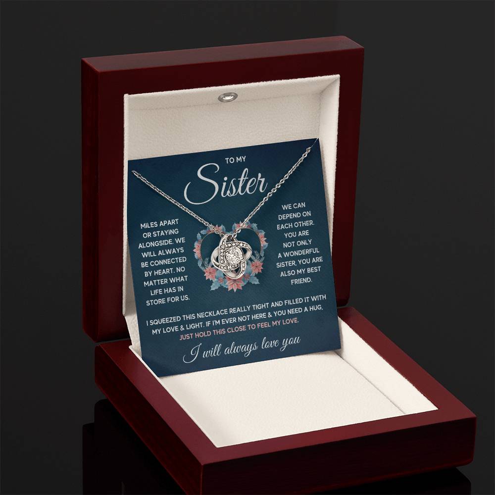 To My Sister – Love Knot Necklace
