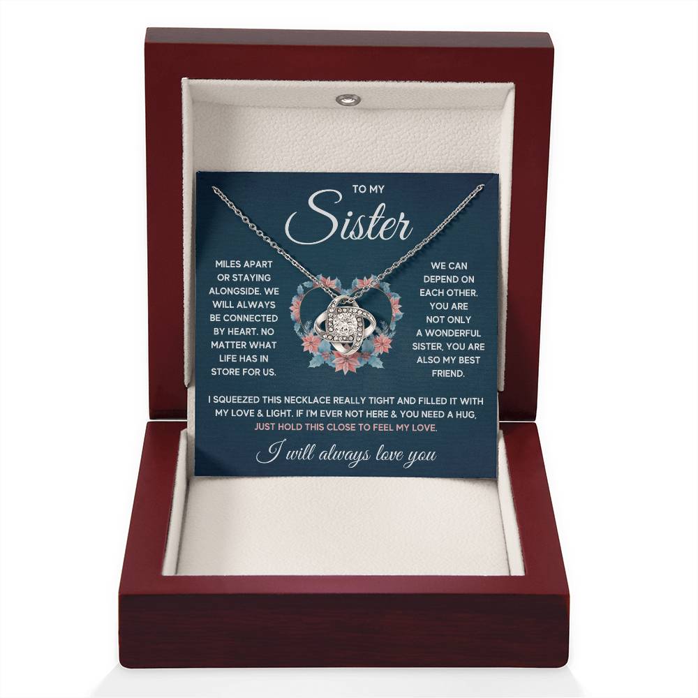 To My Sister – Love Knot Necklace