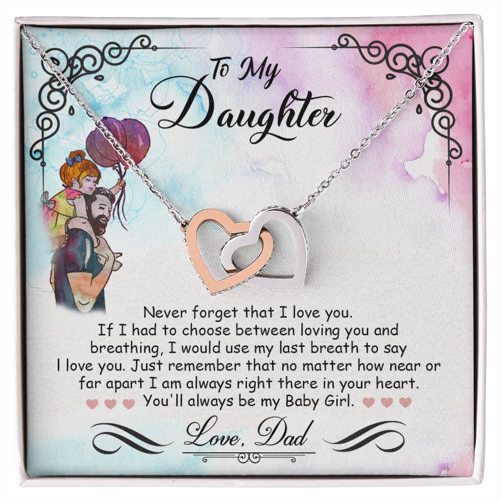My Baby Girl – Interlocking Heart Necklace II