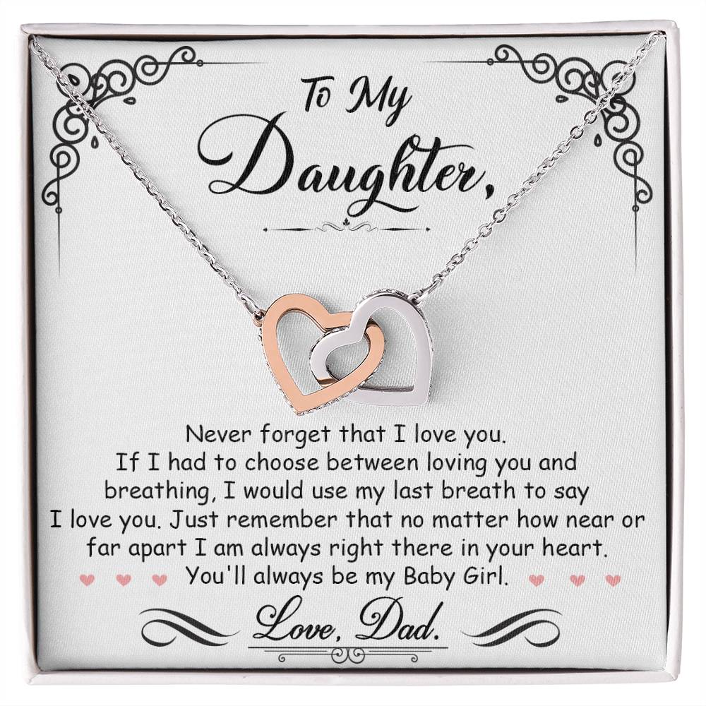 My Baby Girl – Interlocking Heart Necklace