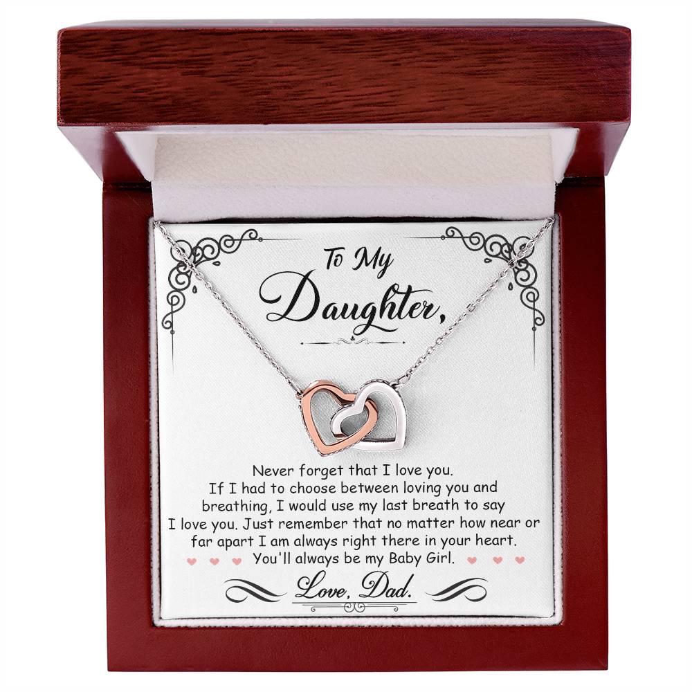 My Baby Girl – Interlocking Heart Necklace