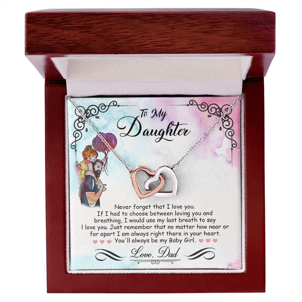 My Baby Girl – Interlocking Heart Necklace II