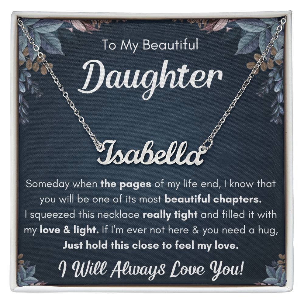 To My Daughter – Chapters Name Necklace