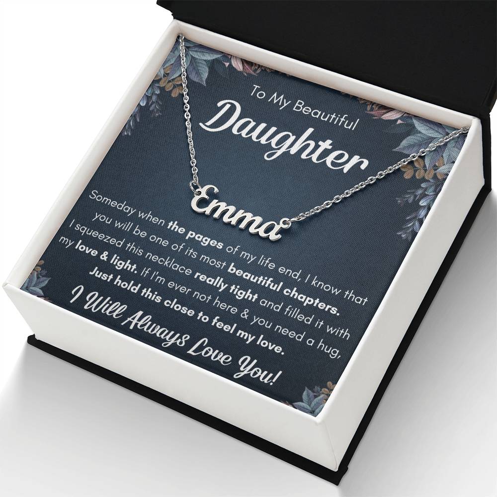 To My Daughter – Chapters Name Necklace