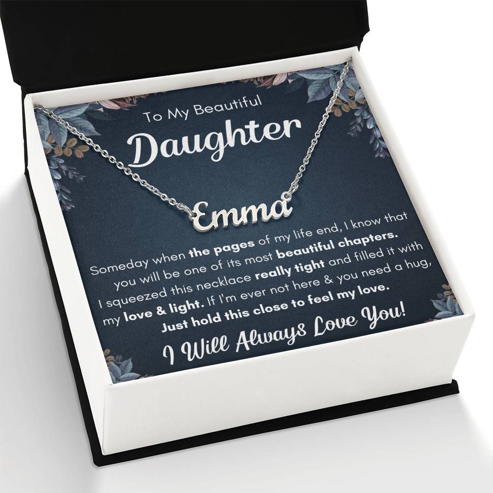 To My Daughter – Chapters Name Necklace