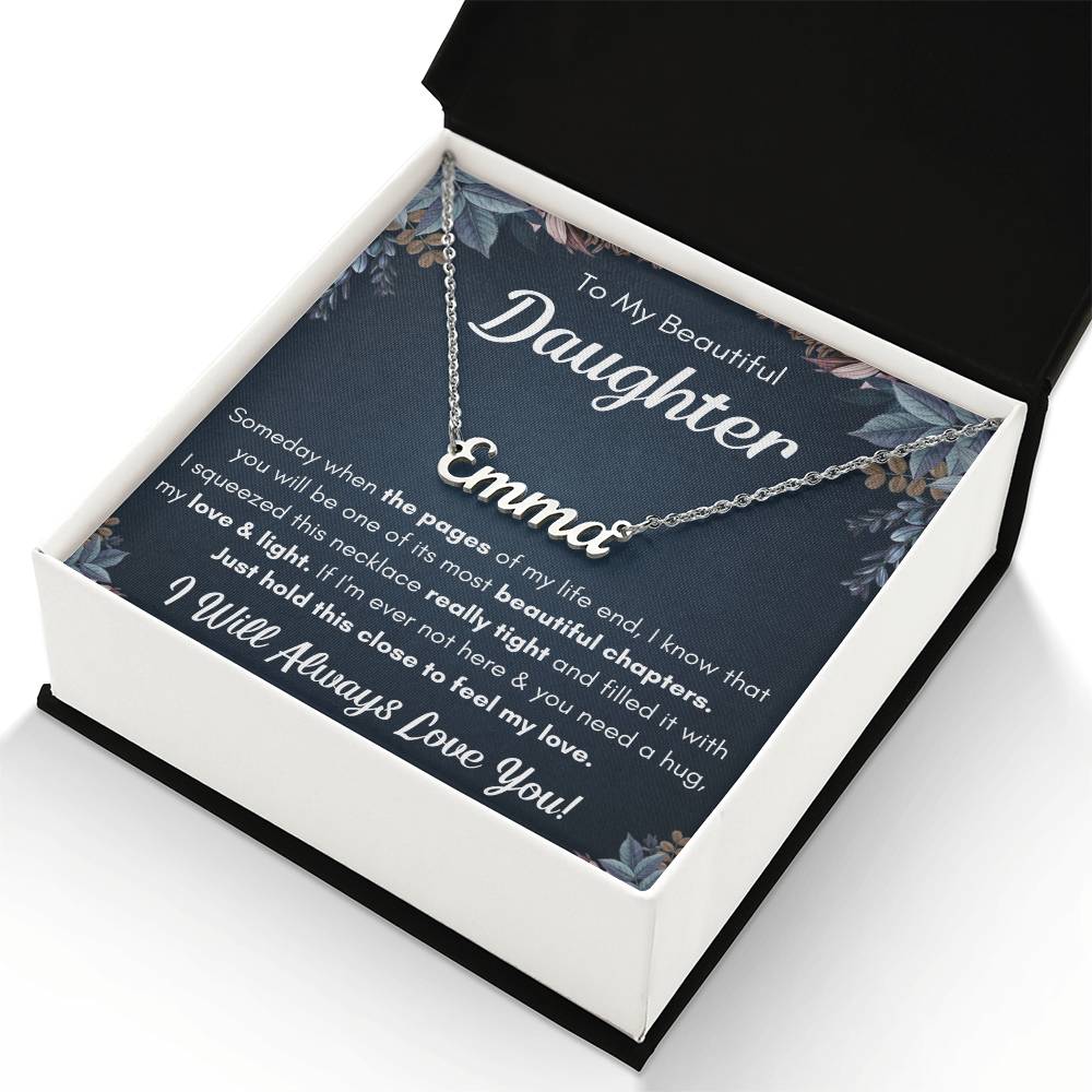 To My Daughter – Chapters Name Necklace