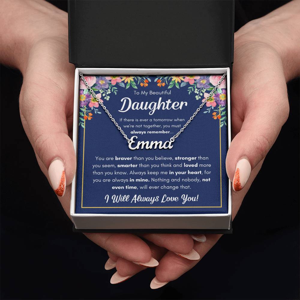 To My Daughter – Braver Name Necklace