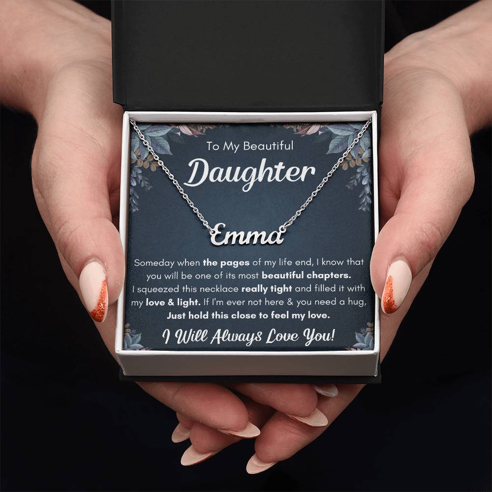 To My Daughter – Chapters Name Necklace