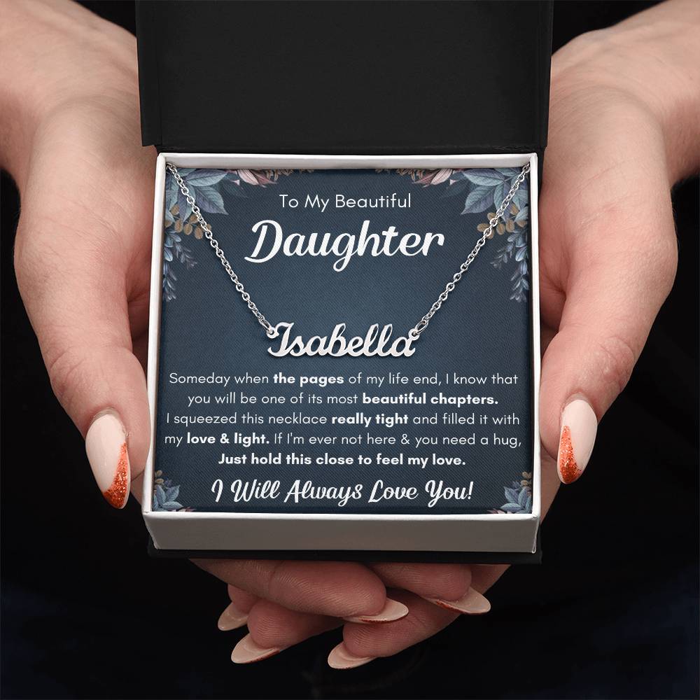 To My Daughter – Chapters Name Necklace