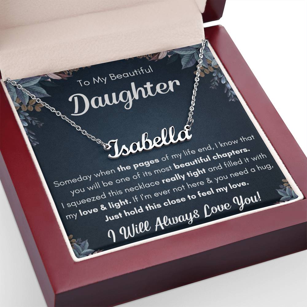 To My Daughter – Chapters Name Necklace