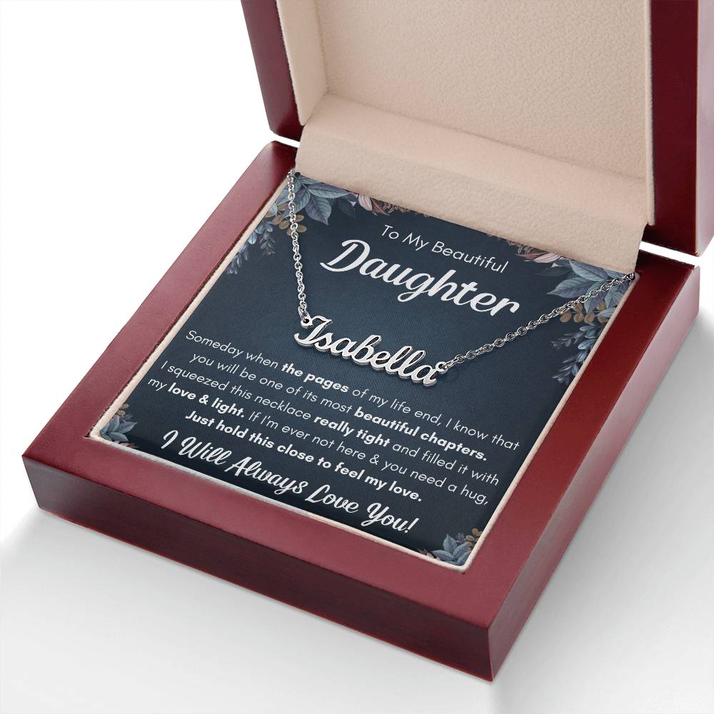 To My Daughter – Chapters Name Necklace