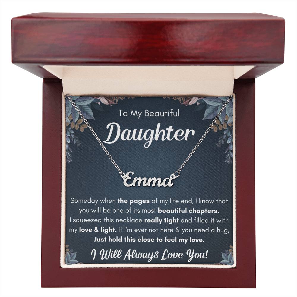 To My Daughter – Chapters Name Necklace