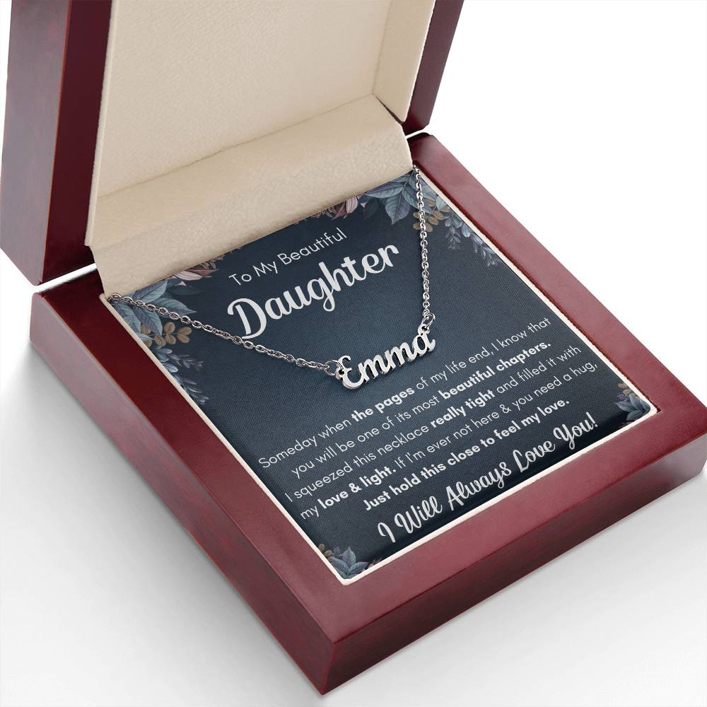 To My Daughter – Chapters Name Necklace