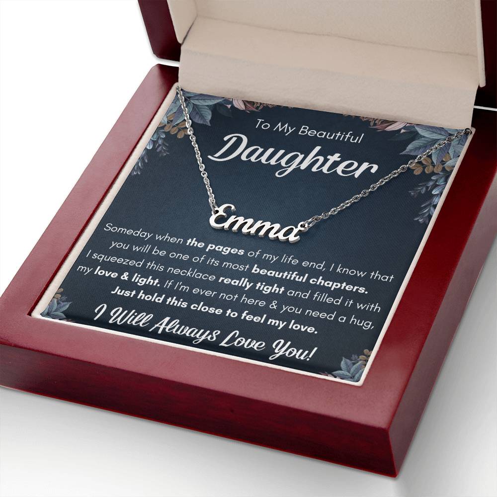 To My Daughter – Chapters Name Necklace