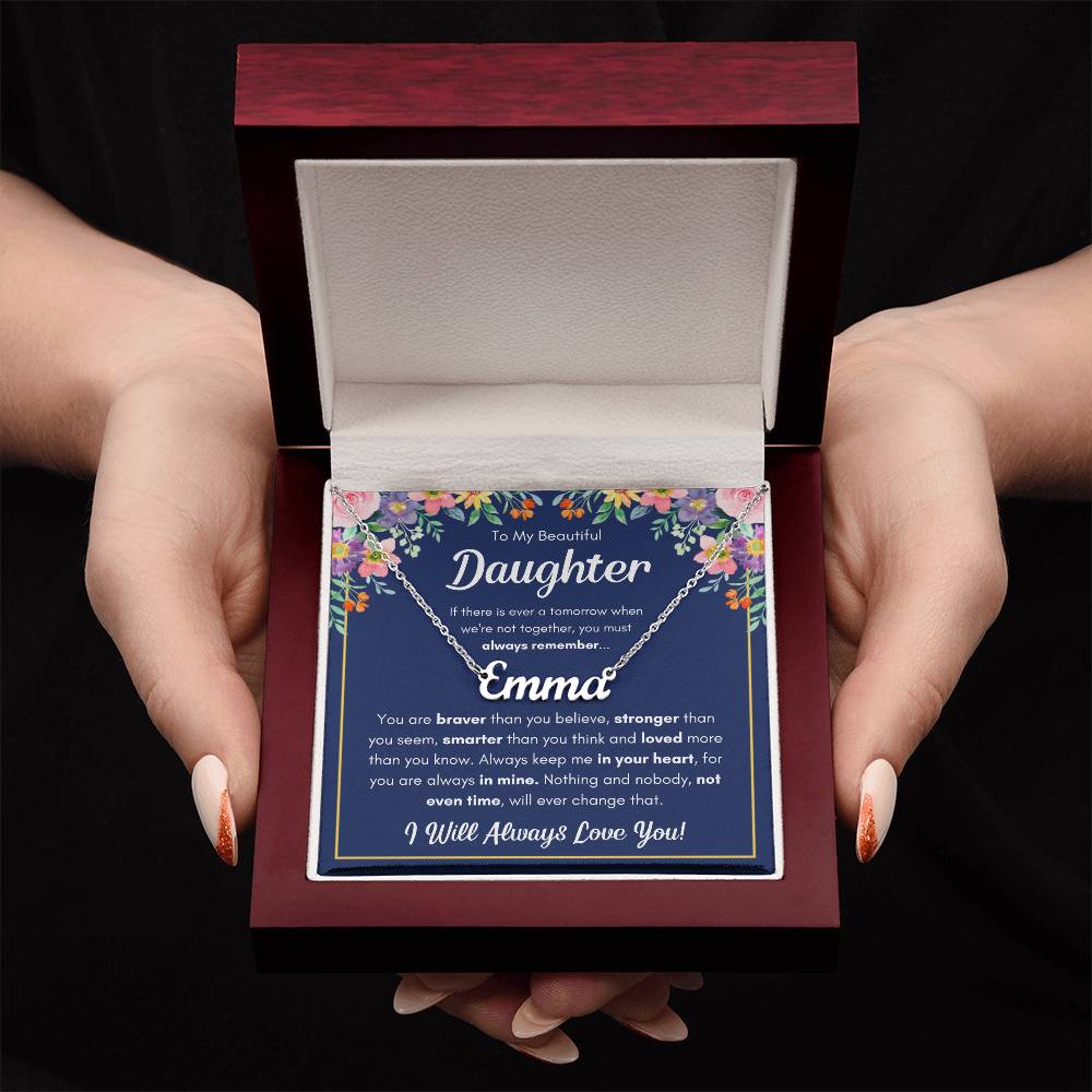 To My Daughter – Braver Name Necklace