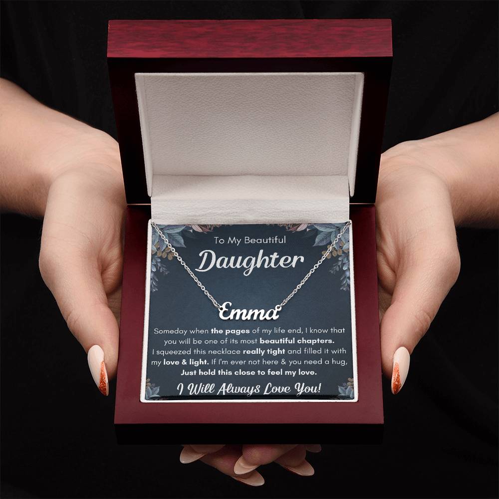 To My Daughter – Chapters Name Necklace
