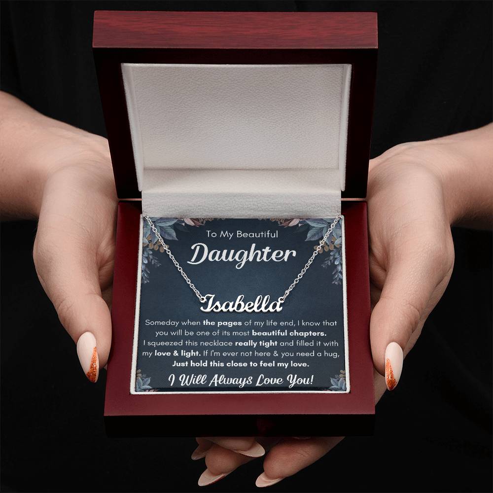 To My Daughter – Chapters Name Necklace