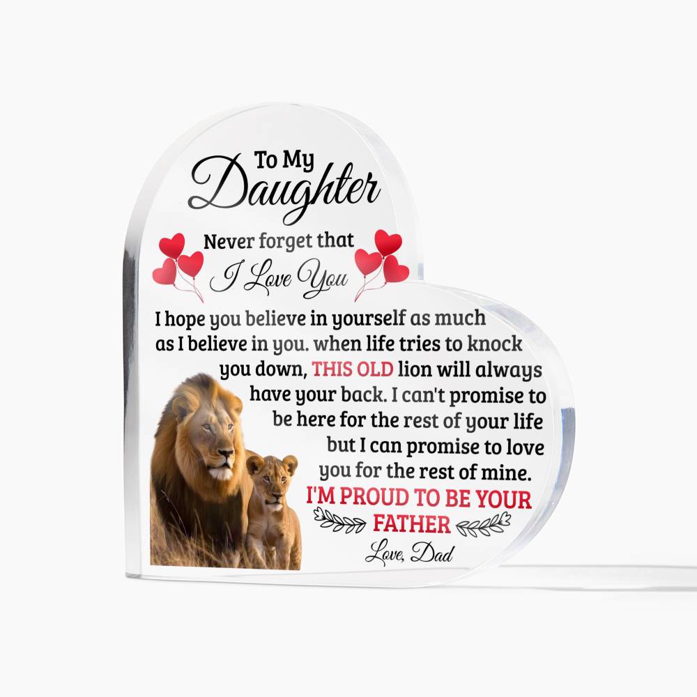 To My Daughter – Old Lion Heart Plaque