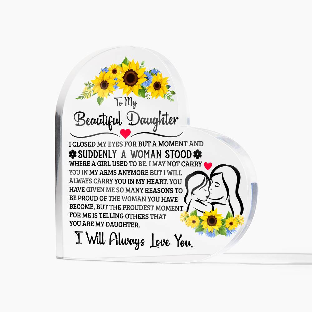 To My Daughter – Proud Heart Plaque