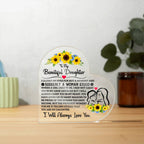 To My Daughter – Proud Heart Plaque