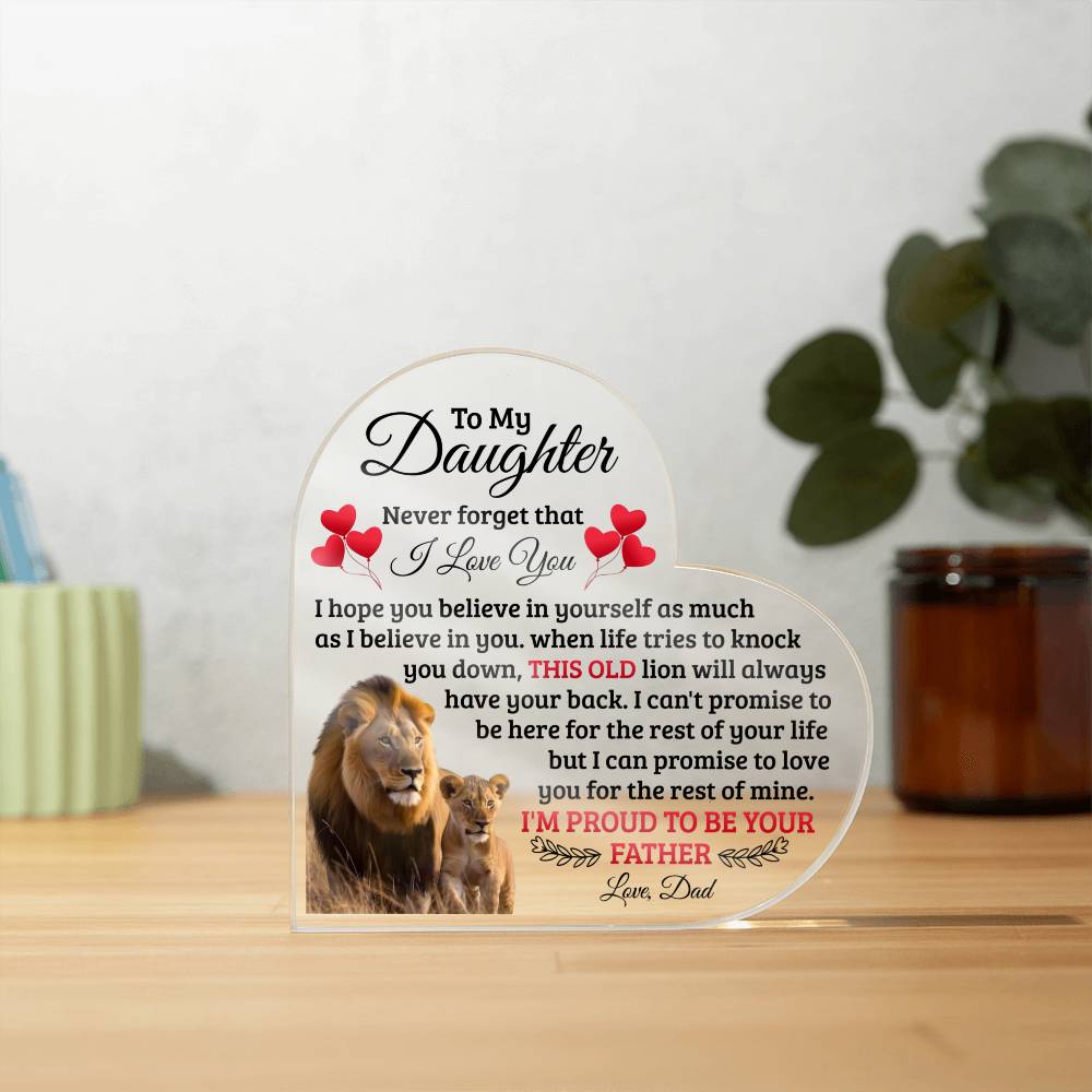 To My Daughter – Old Lion Heart Plaque