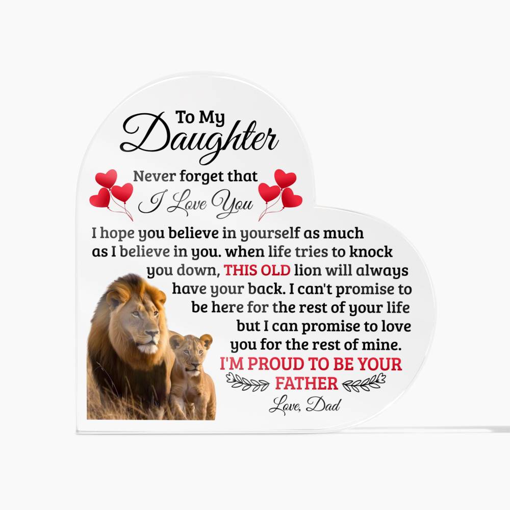 To My Daughter – Old Lion Heart Plaque
