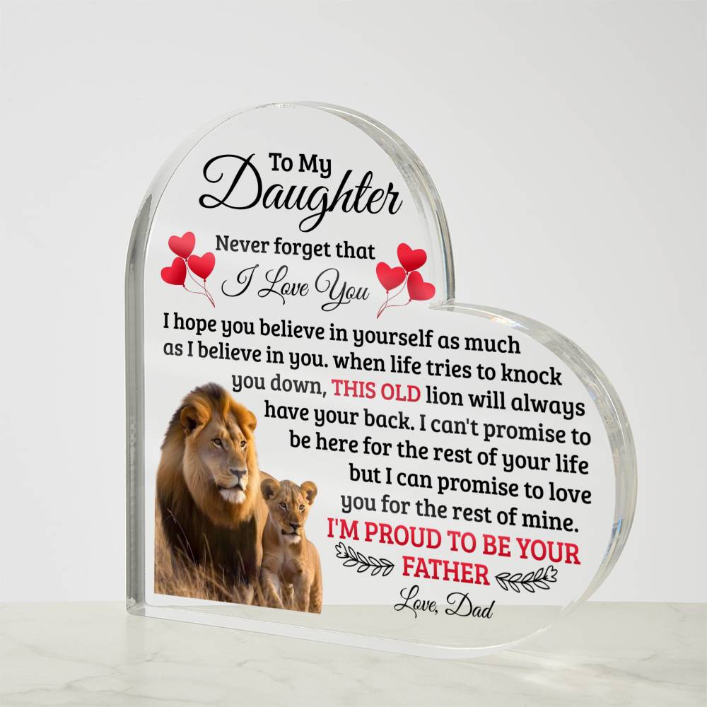 To My Daughter – Old Lion Heart Plaque