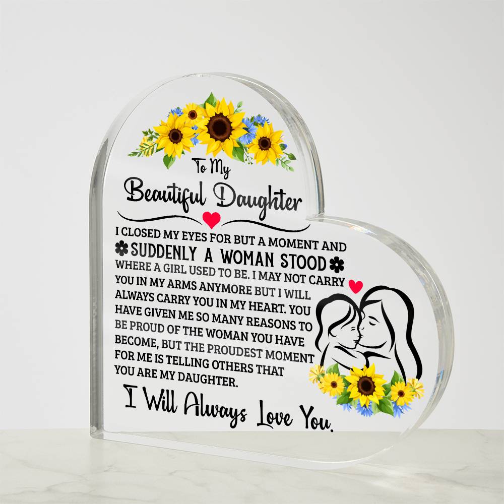 To My Daughter – Proud Heart Plaque