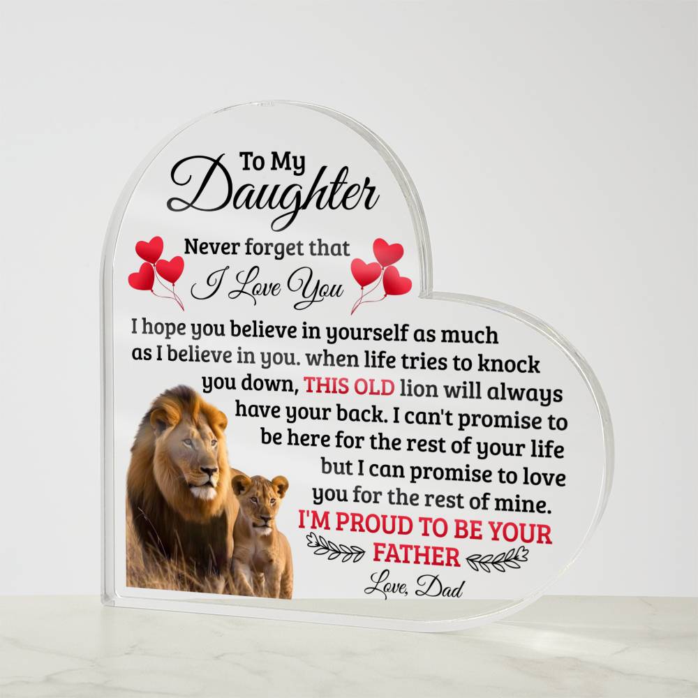 To My Daughter – Old Lion Heart Plaque