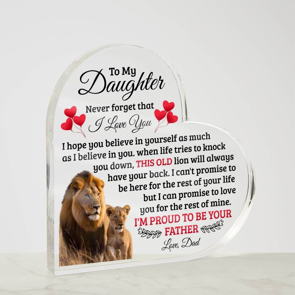 To My Daughter – Old Lion Heart Plaque
