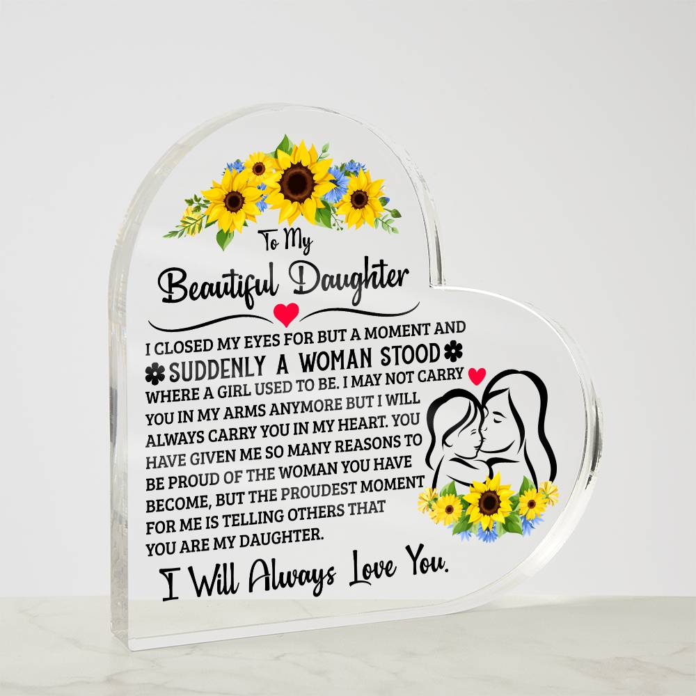 To My Daughter – Proud Heart Plaque