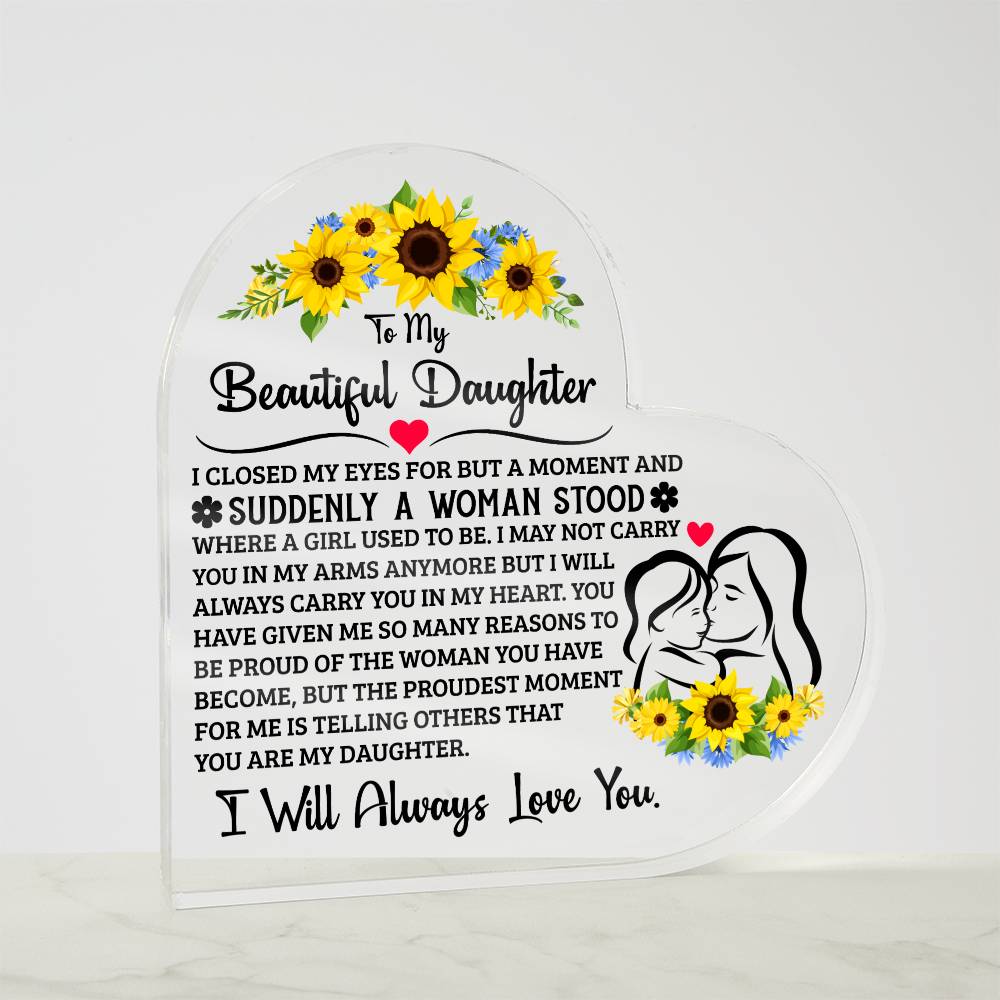 To My Daughter – Proud Heart Plaque