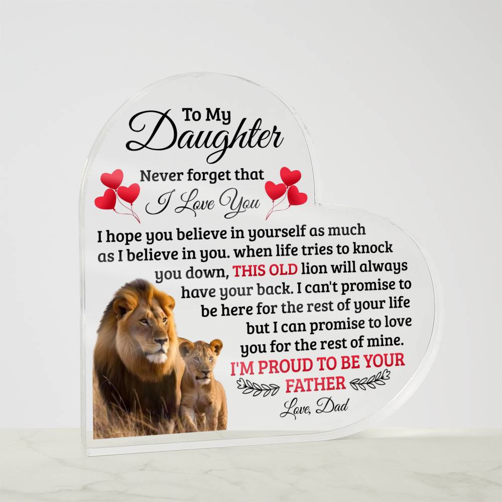 To My Daughter – Old Lion Heart Plaque