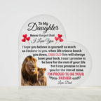 To My Daughter – Old Lion Heart Plaque